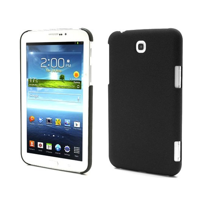 Samsung Galaxy Tab 3 7.0 Plastik Case mit sandartiger Oberfläche - schwarz