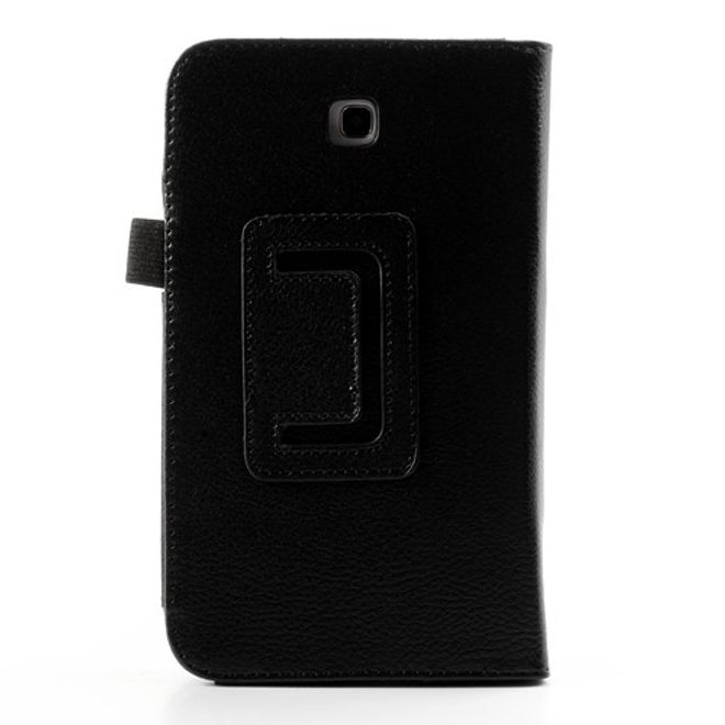 Samsung Galaxy Tab 3 7.0 Litchi-style Leder Case mit Standfunktion - schwarz