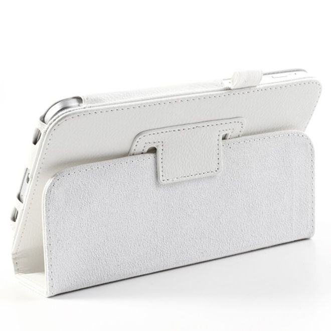 Samsung Galaxy Tab 3 7.0 Litchi-style Leder Case mit Standfunktion - weiss