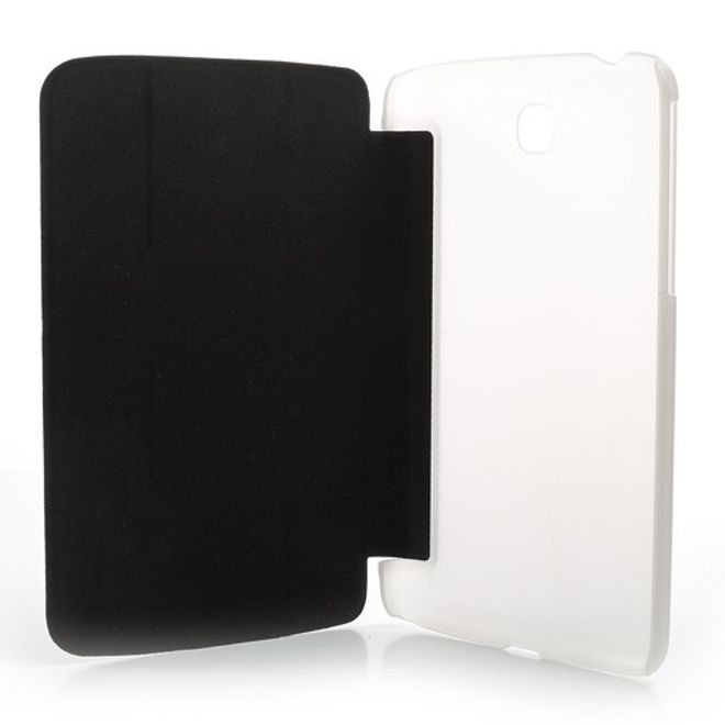 Samsung Galaxy Tab 3 7.0 Leder Case mit Plastik Rückseiten Case und diversen Standfunktionen - schwarz