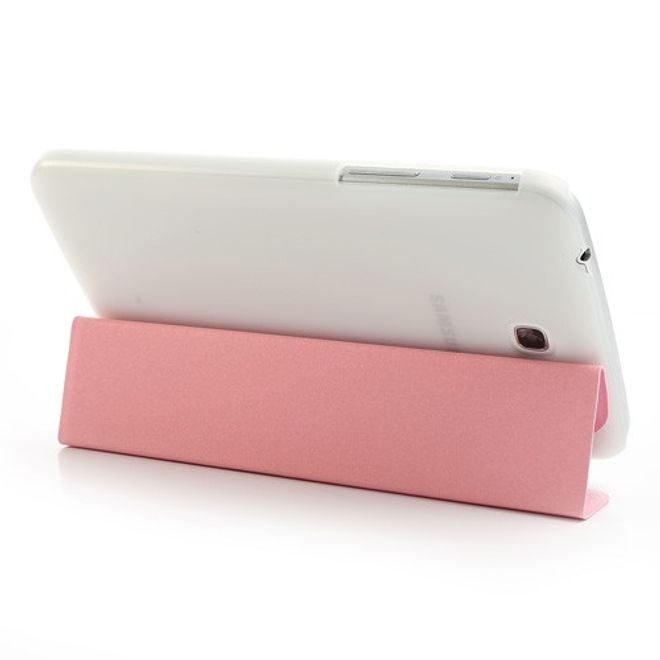Samsung Galaxy Tab 3 7.0 Leder Case mit Plastik Rückseiten Case und diversen Standfunktionen - pink