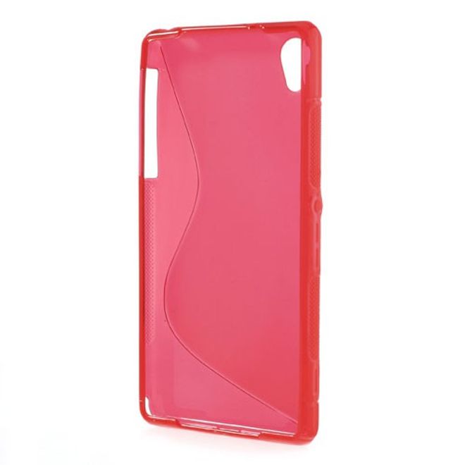 Sony Xperia Z2 Elastisches Plastik Case S-Curve - rot