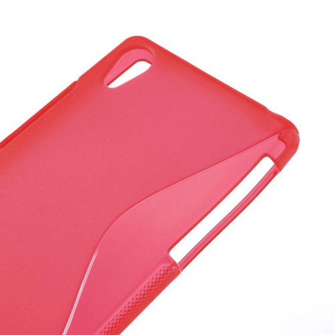 Sony Xperia Z2 Elastisches Plastik Case S-Curve - rot