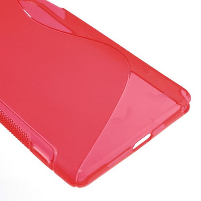 Sony Xperia Z2 Elastisches Plastik Case S-Curve - rot