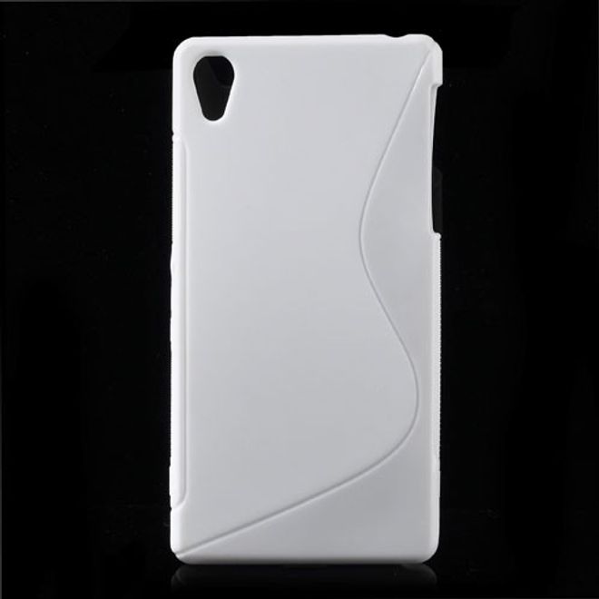 Sony Xperia Z2 Elastisches Plastik Case S-Curve - weiss