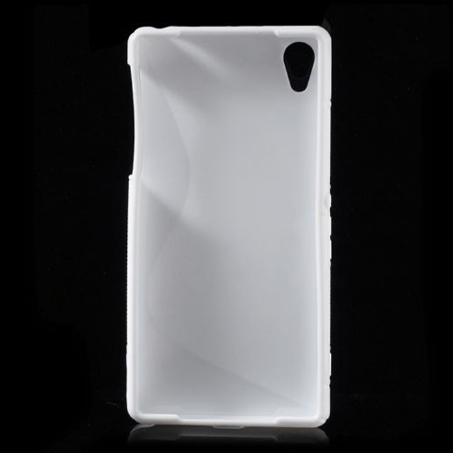 Sony Xperia Z2 Elastisches Plastik Case S-Curve - weiss
