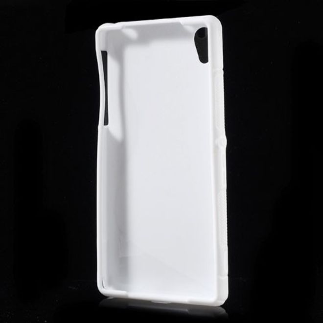 Sony Xperia Z2 Elastisches Plastik Case S-Curve - weiss