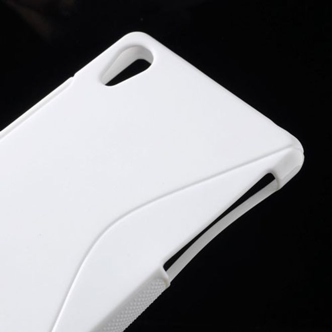 Sony Xperia Z2 Elastisches Plastik Case S-Curve - weiss