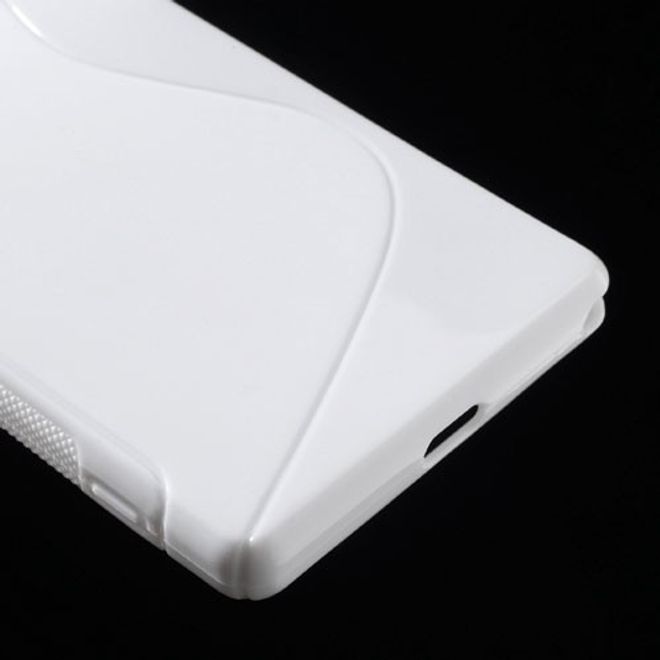 Sony Xperia Z2 Elastisches Plastik Case S-Curve - weiss