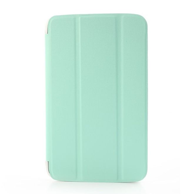 Samsung Galaxy Tab 3 7.0 Leder Case mit Plastik Rückseiten Case und diversen Standfunktionen - cyan
