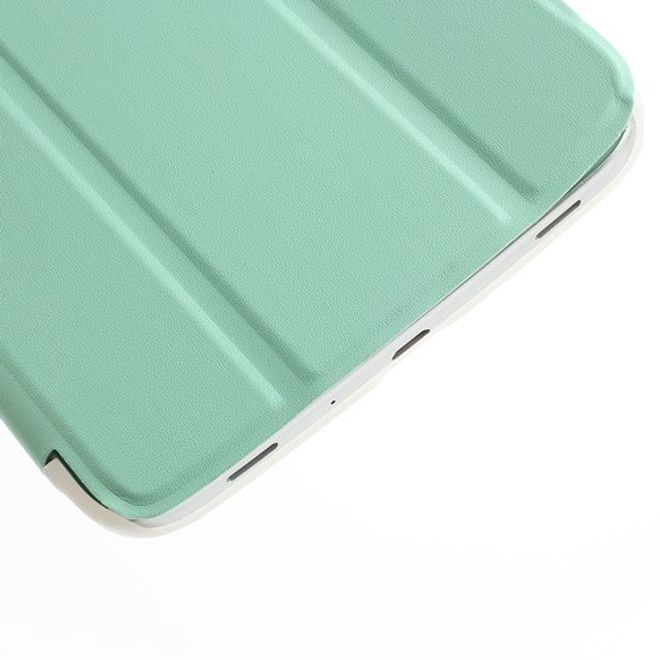 Samsung Galaxy Tab 3 7.0 Leder Case mit Plastik Rückseiten Case und diversen Standfunktionen - cyan