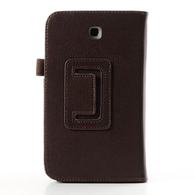 Samsung Galaxy Tab 3 7.0 Litchi-style Leder Case mit Standfunktion - braun