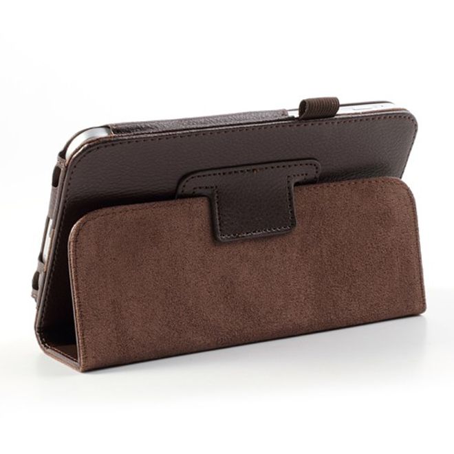 Samsung Galaxy Tab 3 7.0 Litchi-style Leder Case mit Standfunktion - braun