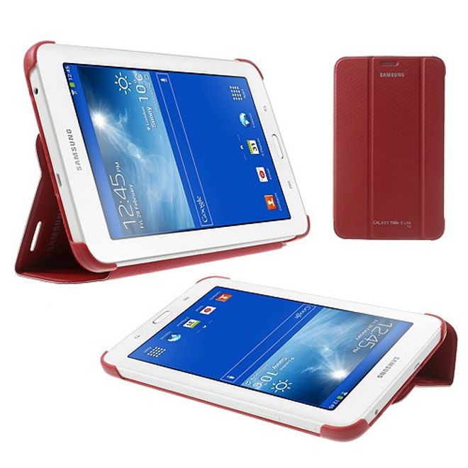 Samsung Galaxy Tab 3 7.0 Lite Faltbares Leder Cover - rot