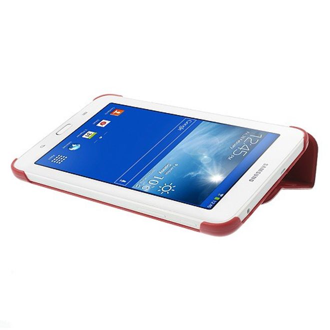 Samsung Galaxy Tab 3 7.0 Lite Faltbares Leder Cover - rot