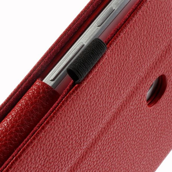 Samsung Galaxy Tab 3 7.0 Magnetisches Leder Case mit Litchi Textur - rot