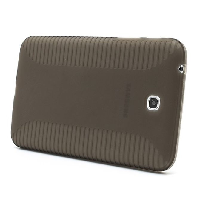Samsung Galaxy Tab 3 7.0 Anti-Rutsch und elastisches Plastik Case - grau