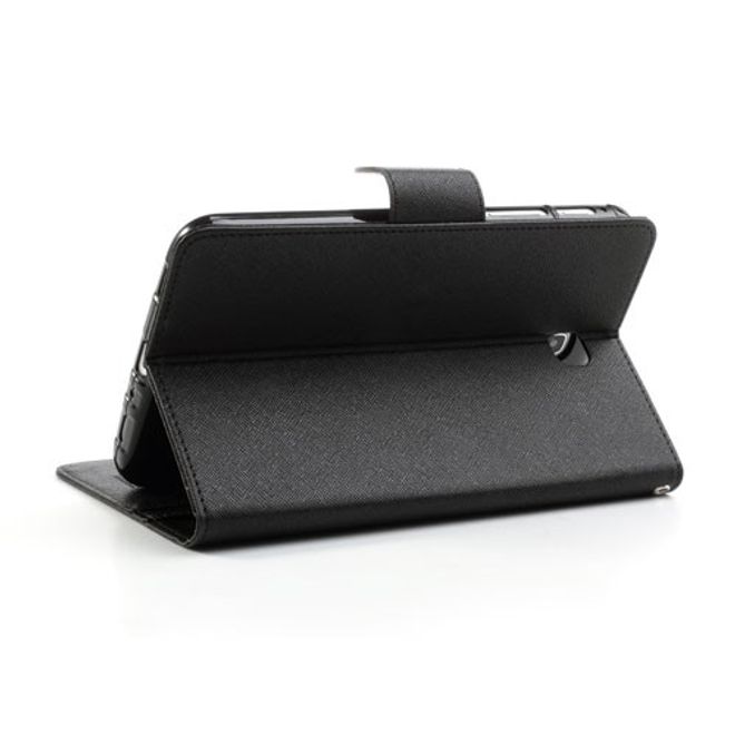 Goospery - Samsung Galaxy Tab 3 7.0 Hülle - Tablet Bookcover - Fancy Diary Series - schwarz