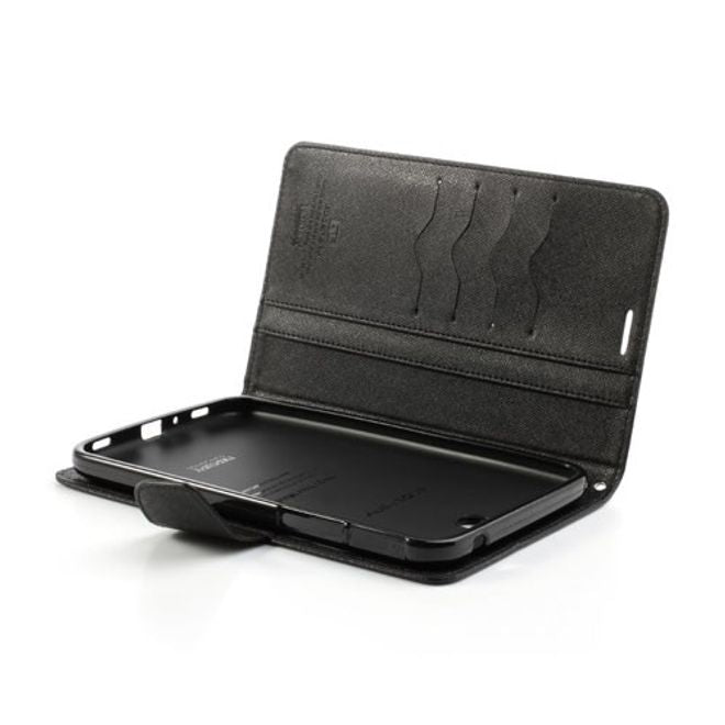 Goospery - Samsung Galaxy Tab 3 7.0 Hülle - Tablet Bookcover - Fancy Diary Series - schwarz