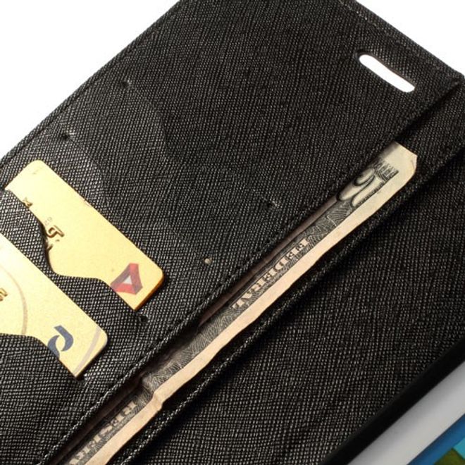 Goospery - Samsung Galaxy Tab 3 7.0 Hülle - Tablet Bookcover - Fancy Diary Series - schwarz