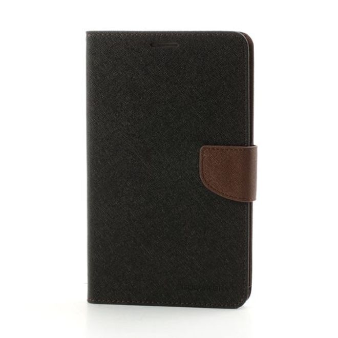 Goospery - Samsung Galaxy Tab 3 7.0 Hülle - Tablet Bookcover - Fancy Diary Series - schwarz/braun