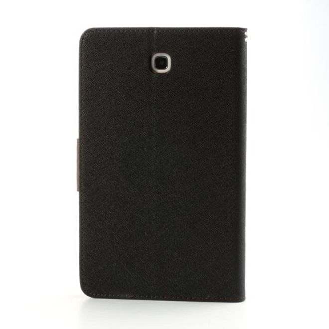 Goospery - Samsung Galaxy Tab 3 7.0 Hülle - Tablet Bookcover - Fancy Diary Series - schwarz/braun