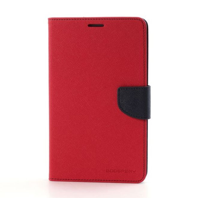 Goospery - Samsung Galaxy Tab 3 7.0 Hülle - Tablet Bookcover - Fancy Diary Series - rot/navy