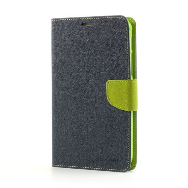 Goospery - Samsung Galaxy Tab 3 7.0 Hülle - Tablet Bookcover - Fancy Diary Series - navy/lime