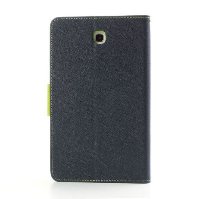 Goospery - Samsung Galaxy Tab 3 7.0 Hülle - Tablet Bookcover - Fancy Diary Series - navy/lime