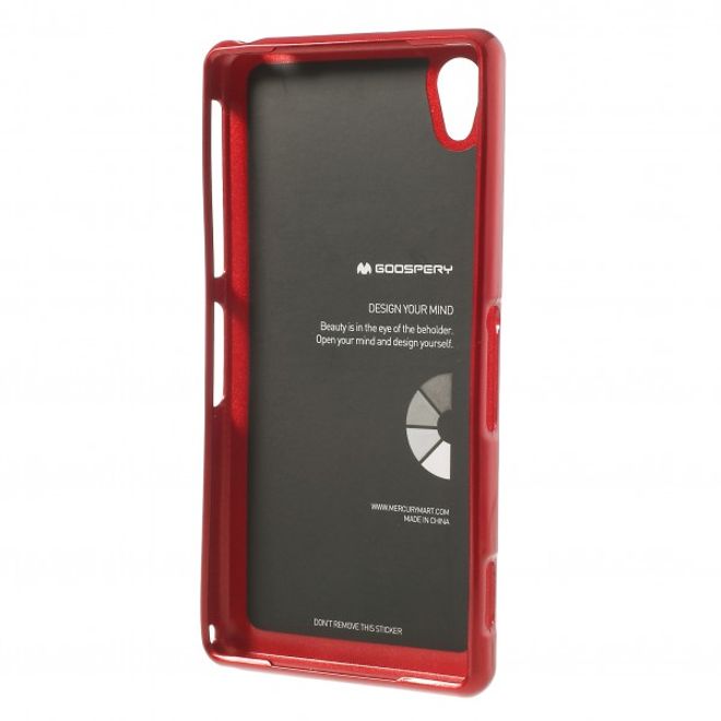 Goospery - Sony Xperia Z2 Handy Hülle - TPU Soft Case - Pearl Jelly Series - rot