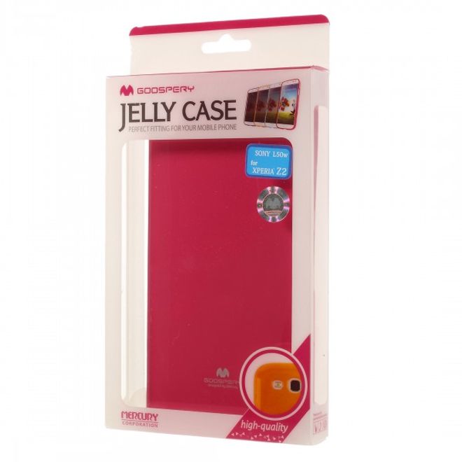 Goospery - Sony Xperia Z2 Handy Hülle - TPU Soft Case - Pearl Jelly Series - pink
