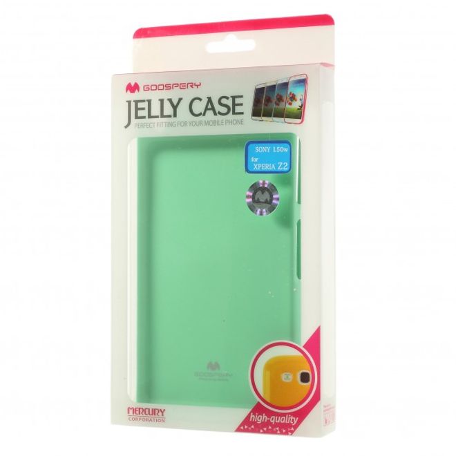 Goospery - Sony Xperia Z2 Handy Hülle - TPU Soft Case - Pearl Jelly Series - lime