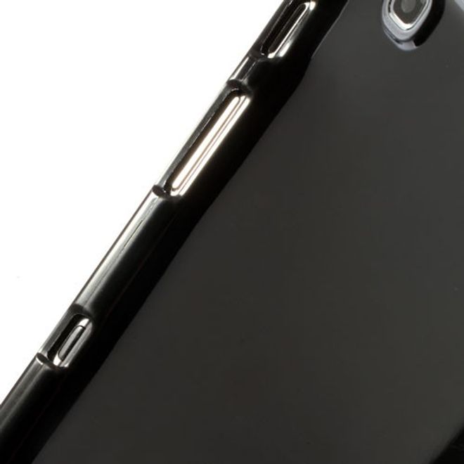 Samsung Galaxy Tab 3 8.0 Elastisches, glänzendes Plastik Case - schwarz