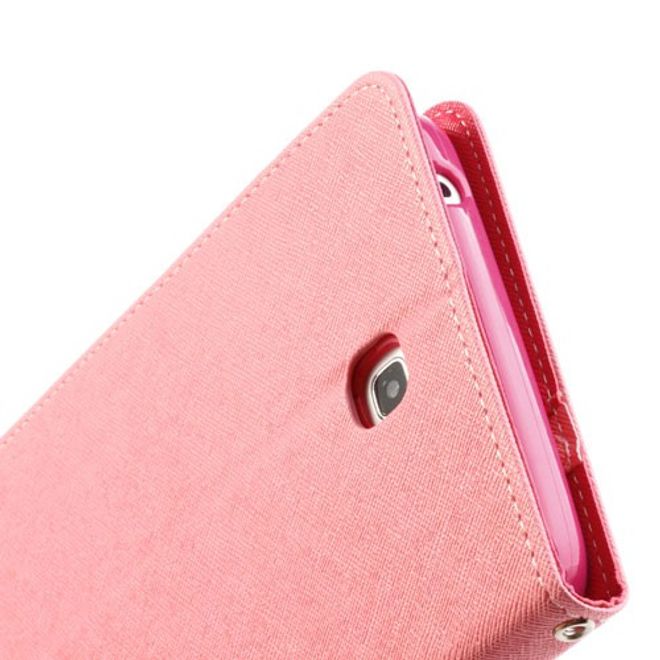 Goospery - Samsung Galaxy Tab 3 7.0 Hülle - Tablet Bookcover - Fancy Diary Series - rosa/pink