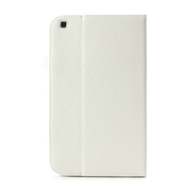 Samsung Galaxy Tab 3 8.0 Magnetisches Leder Case mit Litchimuster - weiss