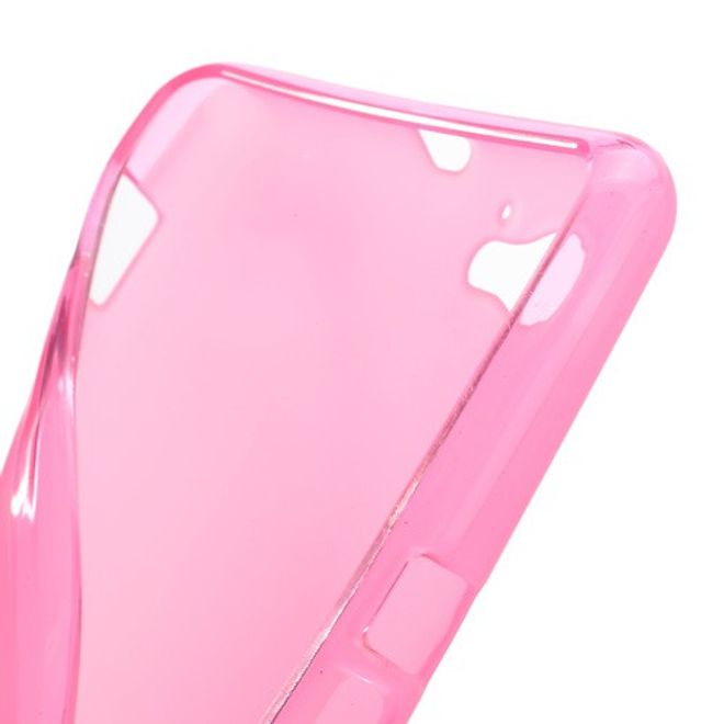 Sony Xperia M Elastisches, mattes Plastik Case - pink