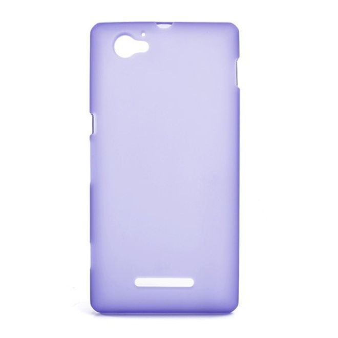 Sony Xperia M Elastisches, mattes Plastik Case - purpur