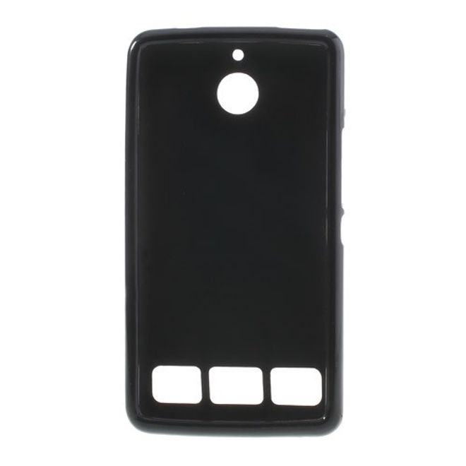 Sony Xperia E1 Elastisches, mattes Plastik Case - schwarz
