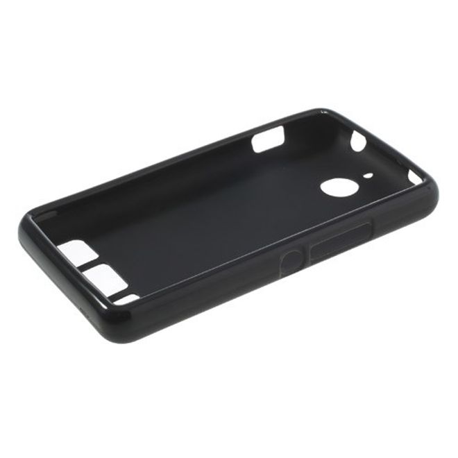 Sony Xperia E1 Elastisches, mattes Plastik Case - schwarz