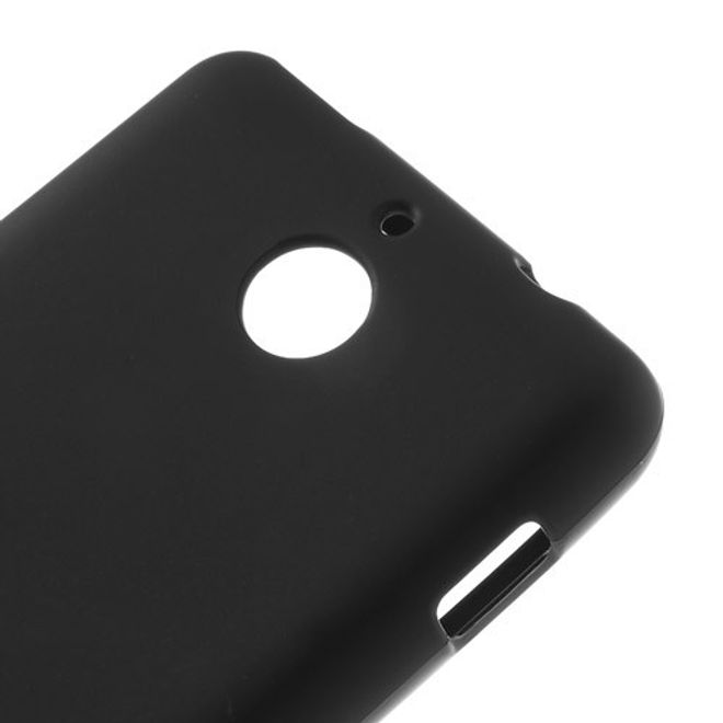 Sony Xperia E1 Elastisches, mattes Plastik Case - schwarz