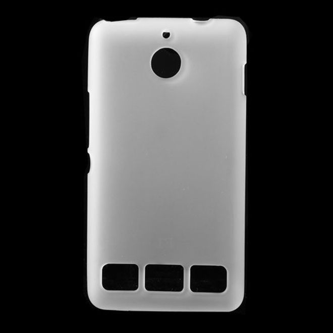 Sony Xperia E1 Elastisches, mattes Plastik Case - weiss