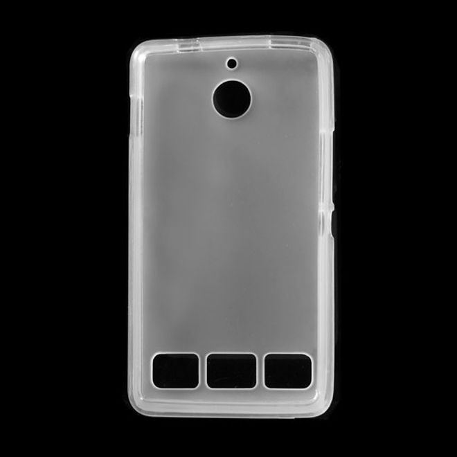 Sony Xperia E1 Elastisches, mattes Plastik Case - weiss