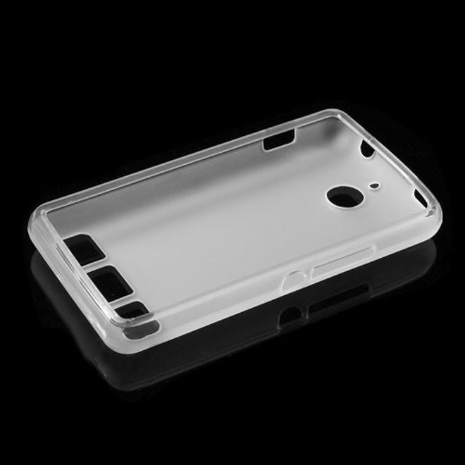 Sony Xperia E1 Elastisches, mattes Plastik Case - weiss