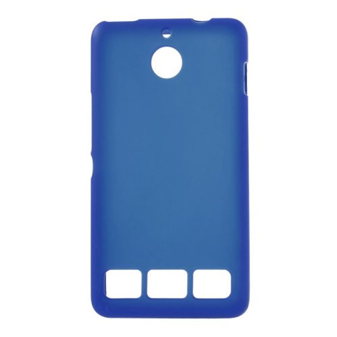 Sony Xperia E1 Elastisches, mattes Plastik Case - dunkelblau