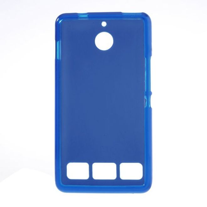 Sony Xperia E1 Elastisches, mattes Plastik Case - dunkelblau