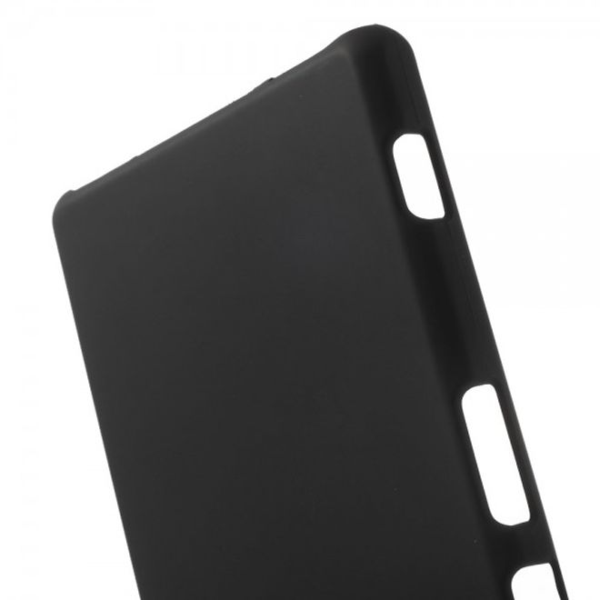 Sony Xperia M2 Gummiertes Hart Plastik Case - schwarz