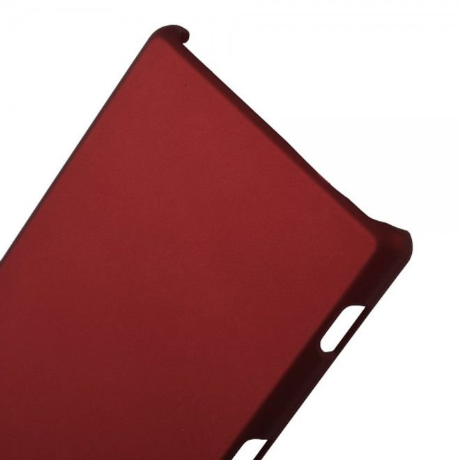Sony Xperia M2 Gummiertes Hart Plastik Case - rot