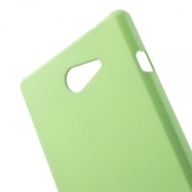 Sony Xperia M2 Gummiertes Hart Plastik Case - grün