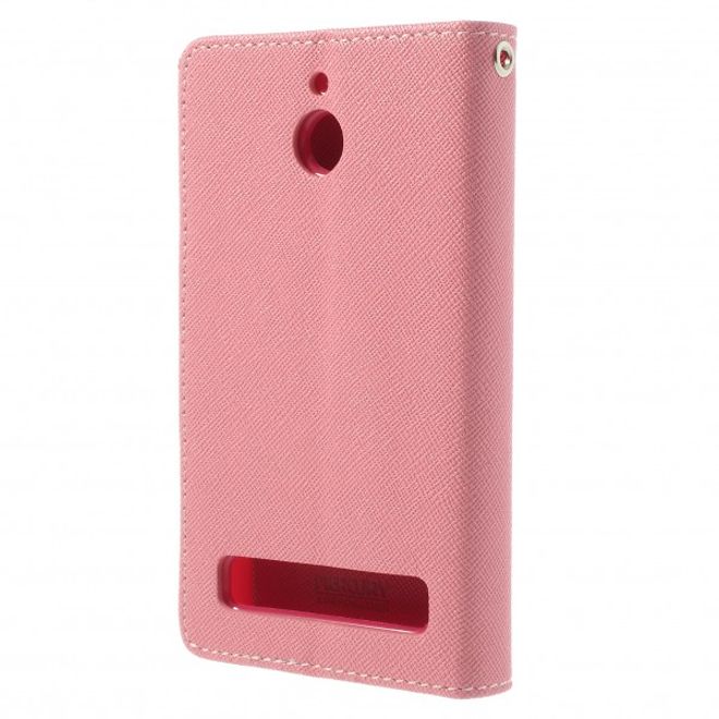 Goospery - Sony Xperia E1/E1 Dual Hülle - Handy Bookcover - Fancy Diary Series - rosa/pink