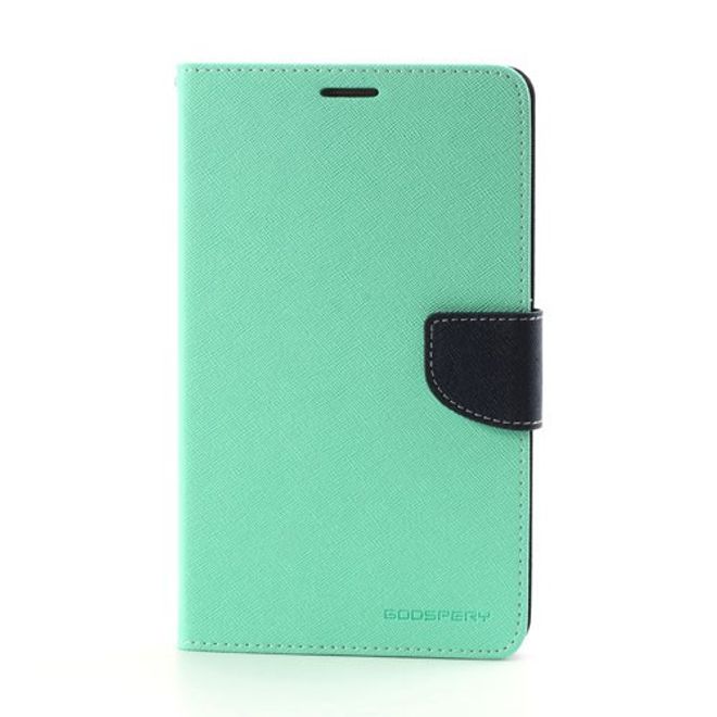 Goospery - Samsung Galaxy Tab 3 7.0 Hülle - Tablet Bookcover - Fancy Diary Series - mint/navy